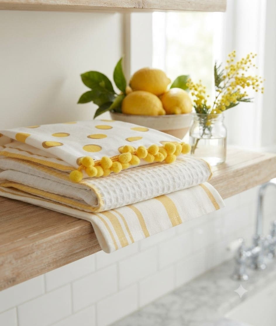 Set Strofinacci Preziosa Candida 3 Pezzi in Cotone 50x70 cm - 12
