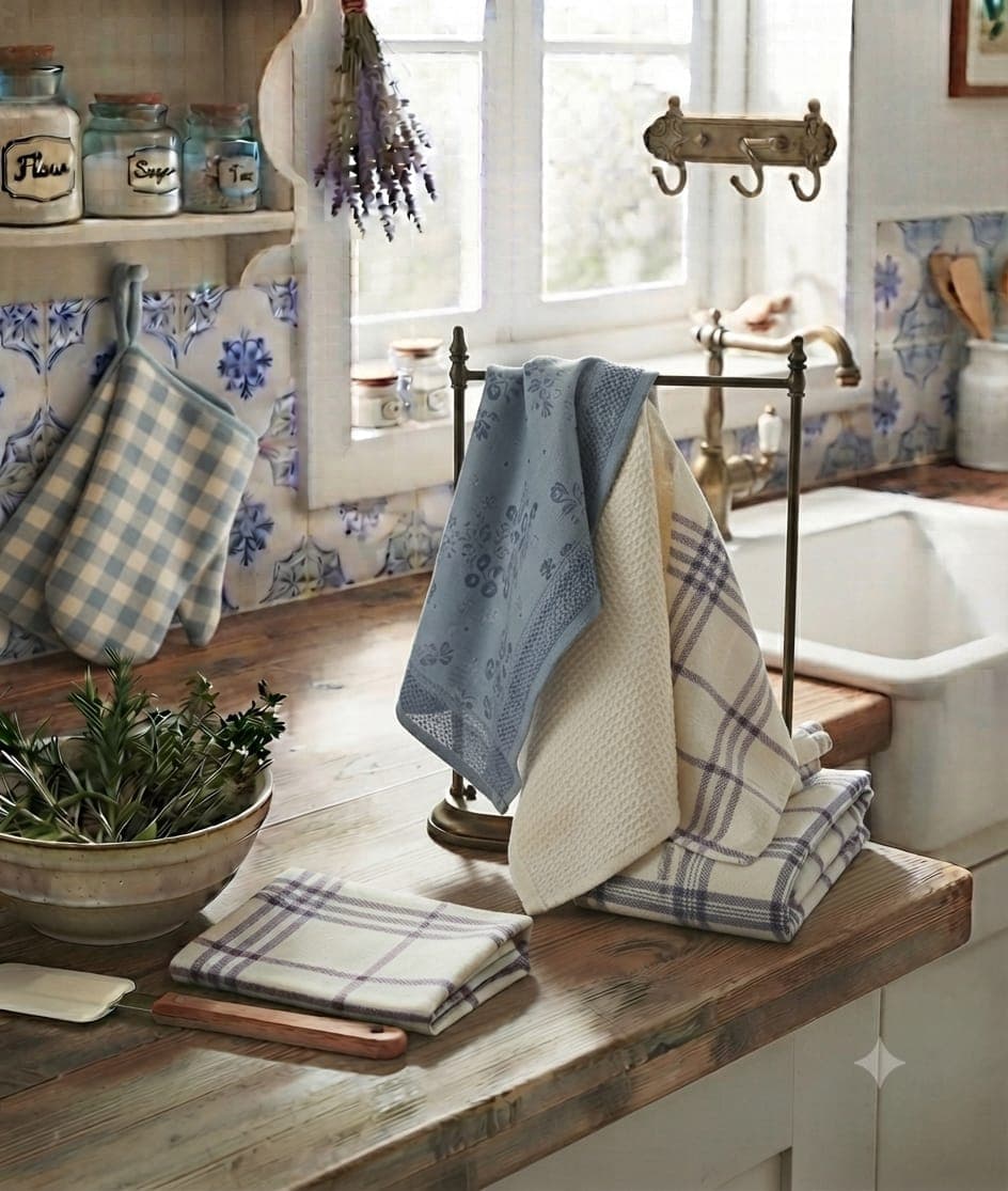 Set Strofinacci Preziosa Candida 3 Pezzi in Cotone 50x70 cm - 14