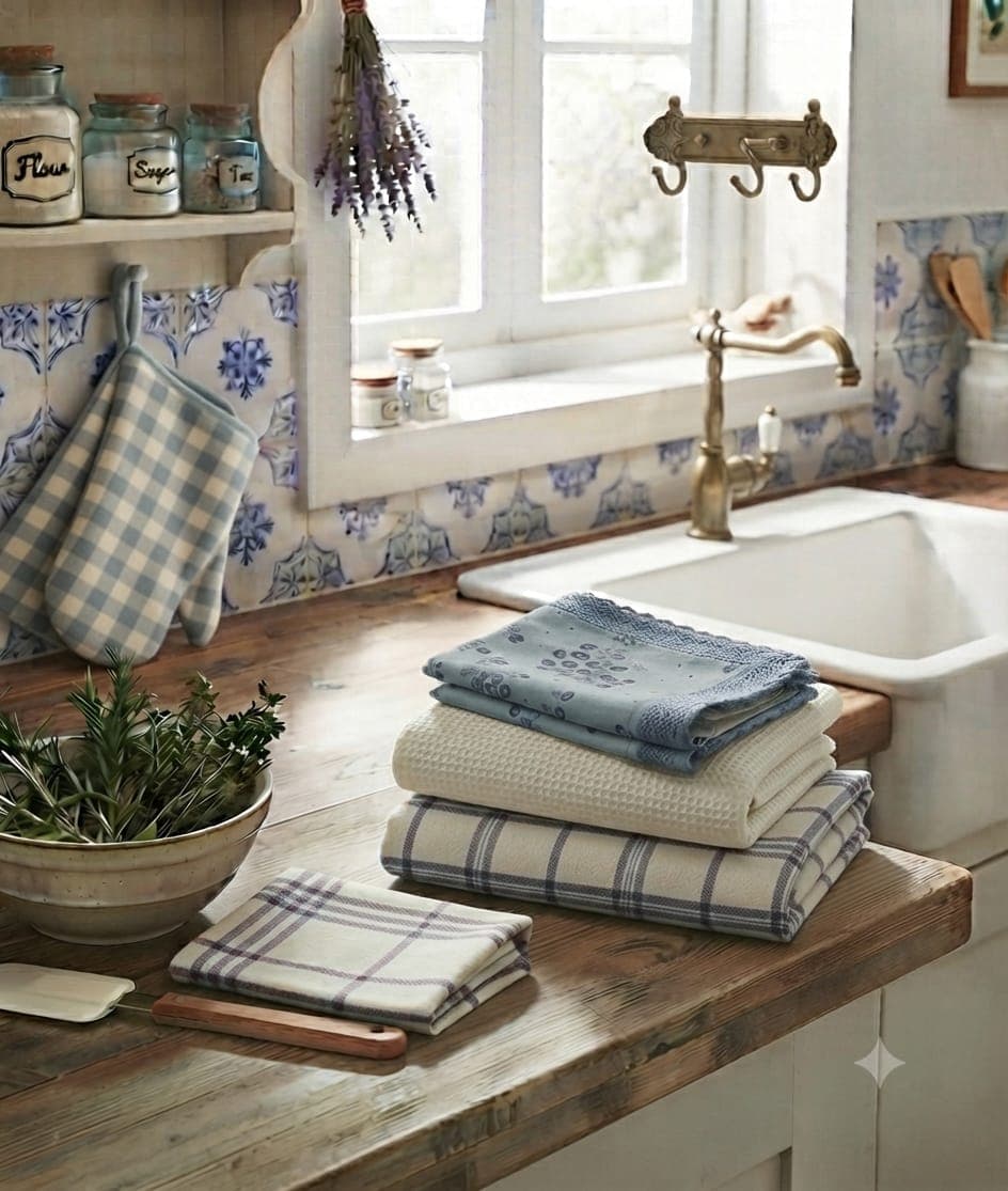 Set Strofinacci Preziosa Candida 3 Pezzi in Cotone 50x70 cm - 16