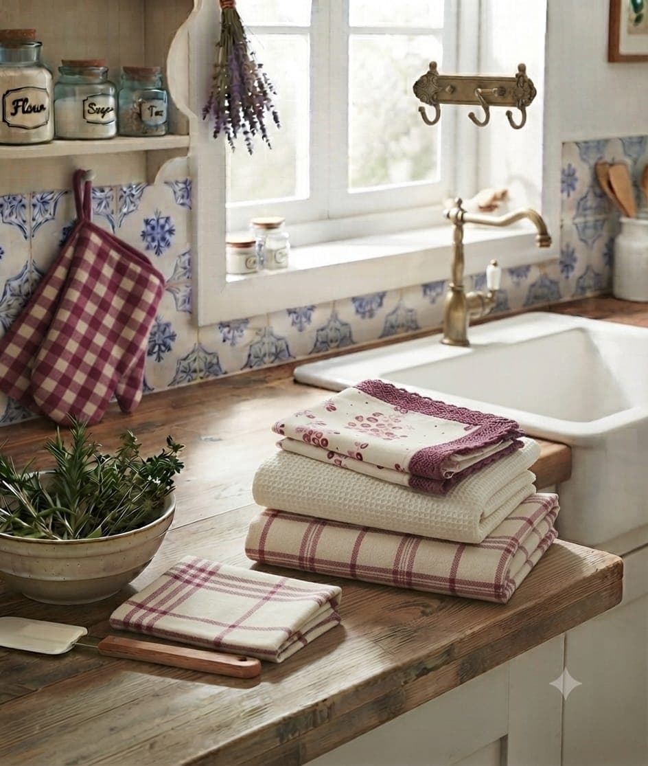 Set Strofinacci Preziosa Candida 3 Pezzi in Cotone 50x70 cm - 17