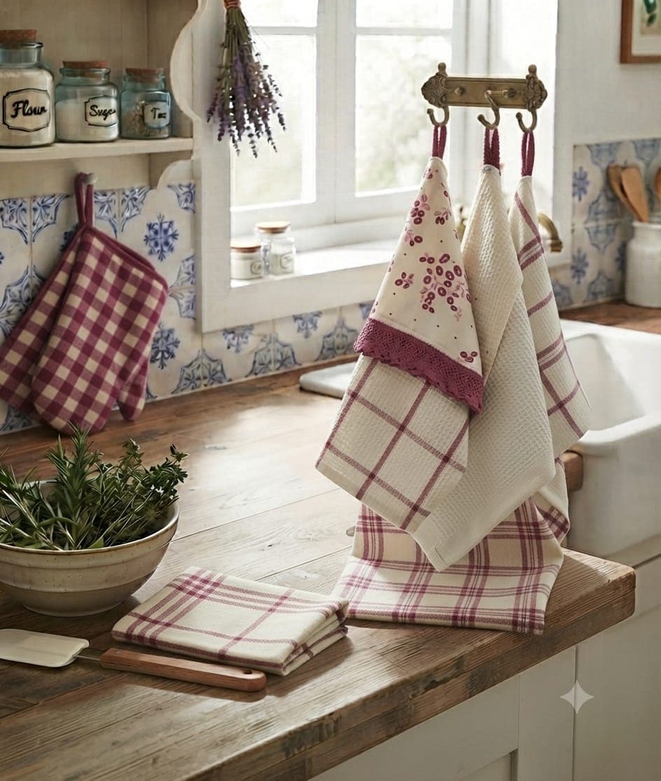 Set Strofinacci Preziosa Candida 3 Pezzi in Cotone 50x70 cm - 19