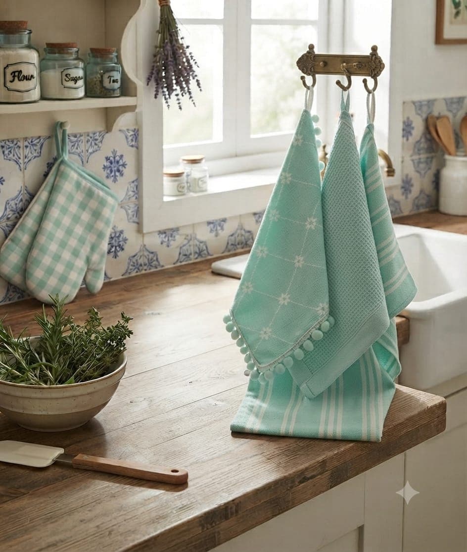 Set Strofinacci Preziosa Candida 3 Pezzi in Cotone 50x70 cm - 20