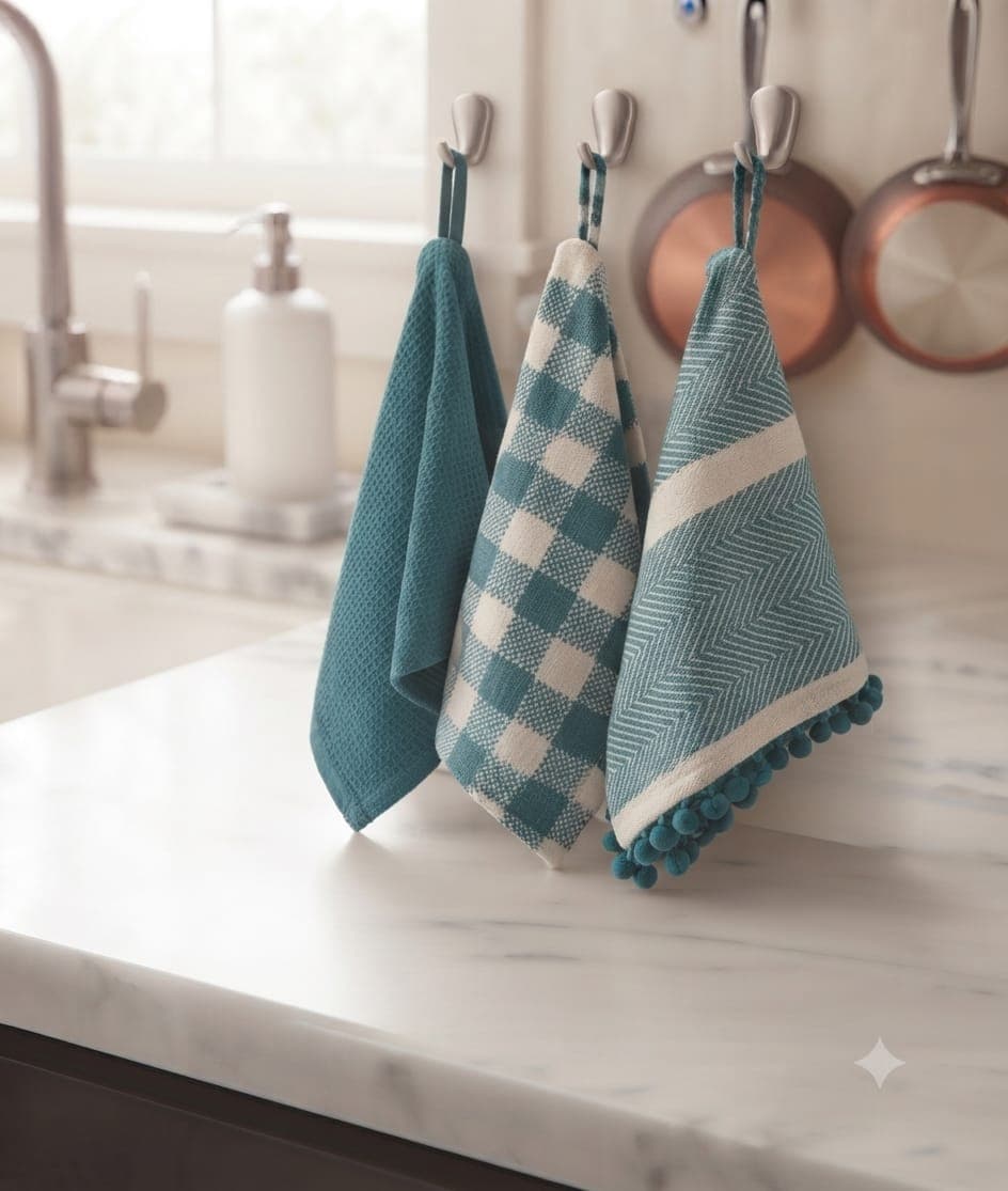 Set Strofinacci Preziosa Candida 3 Pezzi in Cotone 50x70 cm - 27