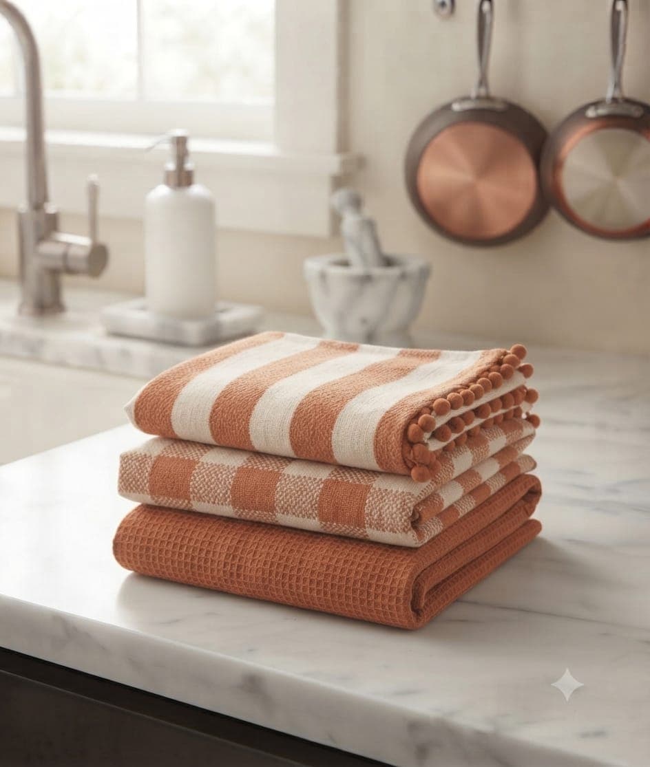 Set Strofinacci Preziosa Candida 3 Pezzi in Cotone 50x70 cm - 29