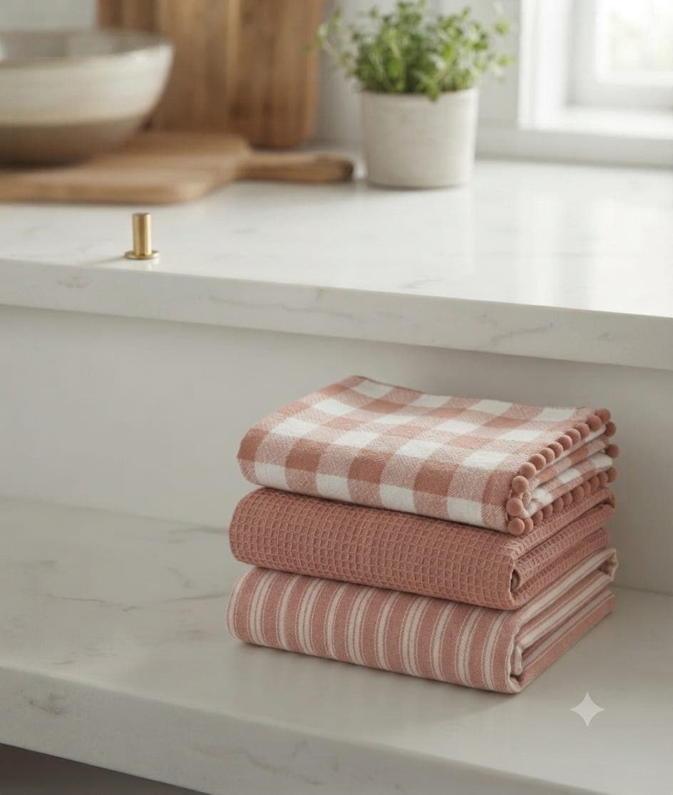 Set Strofinacci Preziosa Candida 3 Pezzi in Cotone 50x70 cm - 33