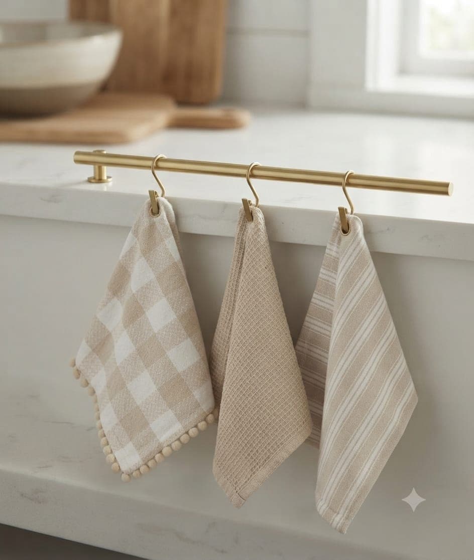 Set Strofinacci Preziosa Candida 3 Pezzi in Cotone 50x70 cm - 35