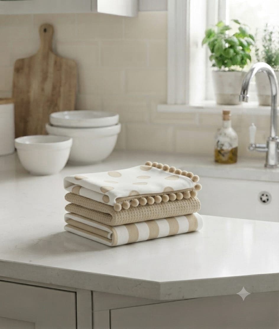 Set Strofinacci Preziosa Candida 3 Pezzi in Cotone 50x70 cm - 36
