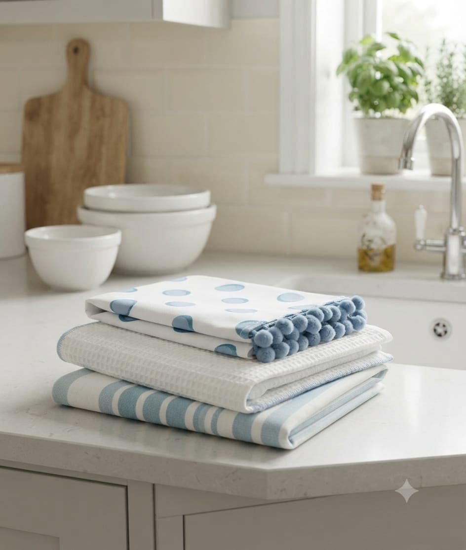 Set Strofinacci Preziosa Candida 3 Pezzi in Cotone 50x70 cm - 37