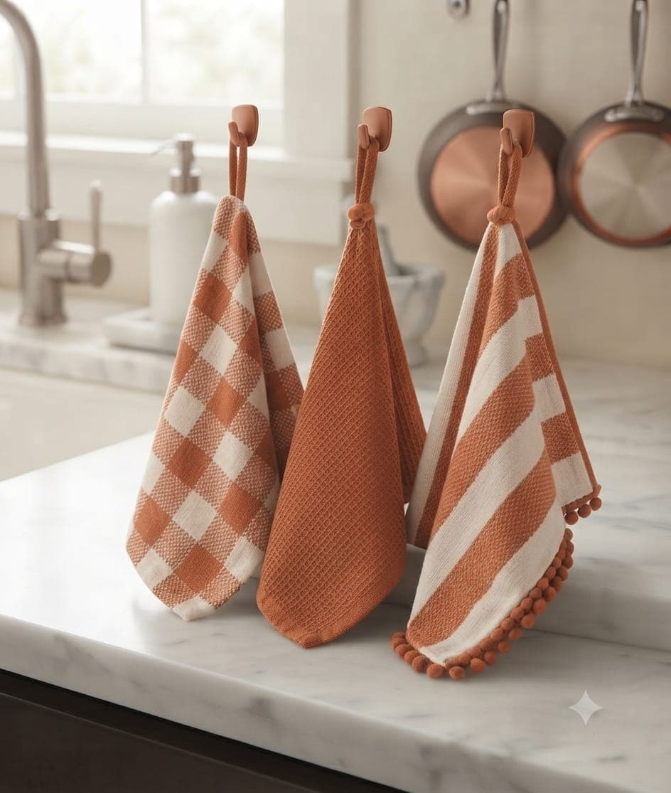 Set Strofinacci Preziosa Candida 3 Pezzi in Cotone 50x70 cm - 8
