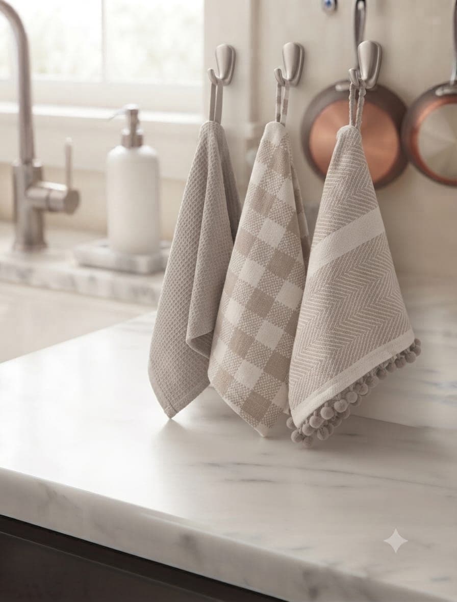 Set Strofinacci Preziosa Candida 3 Pezzi in Cotone 50x70 cm - 10