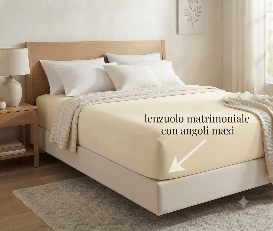 Lenzuolo Sotto Suprema con Angoli Maxi Singolo – Tinta Unita Puro Cotone 90x200+25 cm - 2