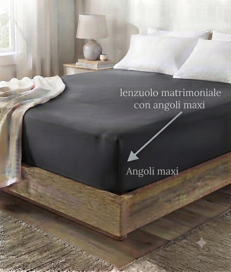 Lenzuolo Sotto Suprema con Angoli Maxi Singolo – Tinta Unita Puro Cotone 90x200+25 cm - 16