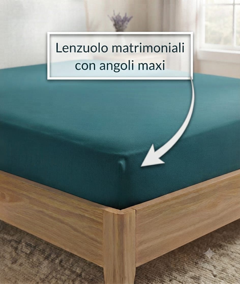 Lenzuolo Sotto Suprema con Angoli Maxi Singolo – Tinta Unita Puro Cotone 90x200+25 cm - 18