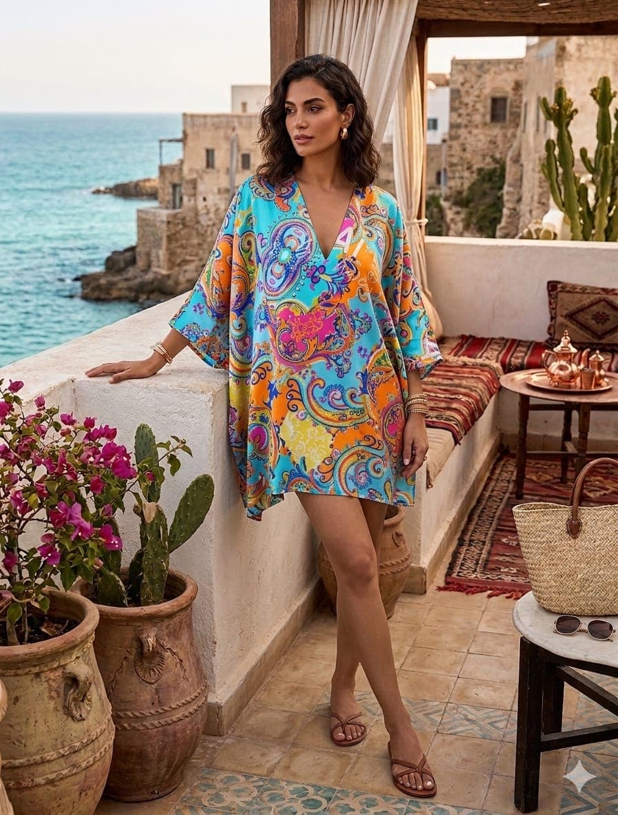 Kaftano Positano Beachwear Miseno in Polysilk - 8