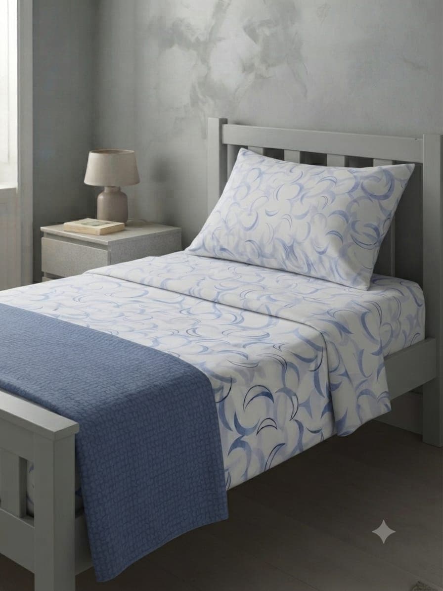 Completo Lenzuola Singolo Soft Moon Angel’s Collection – 100% Cotone - 1