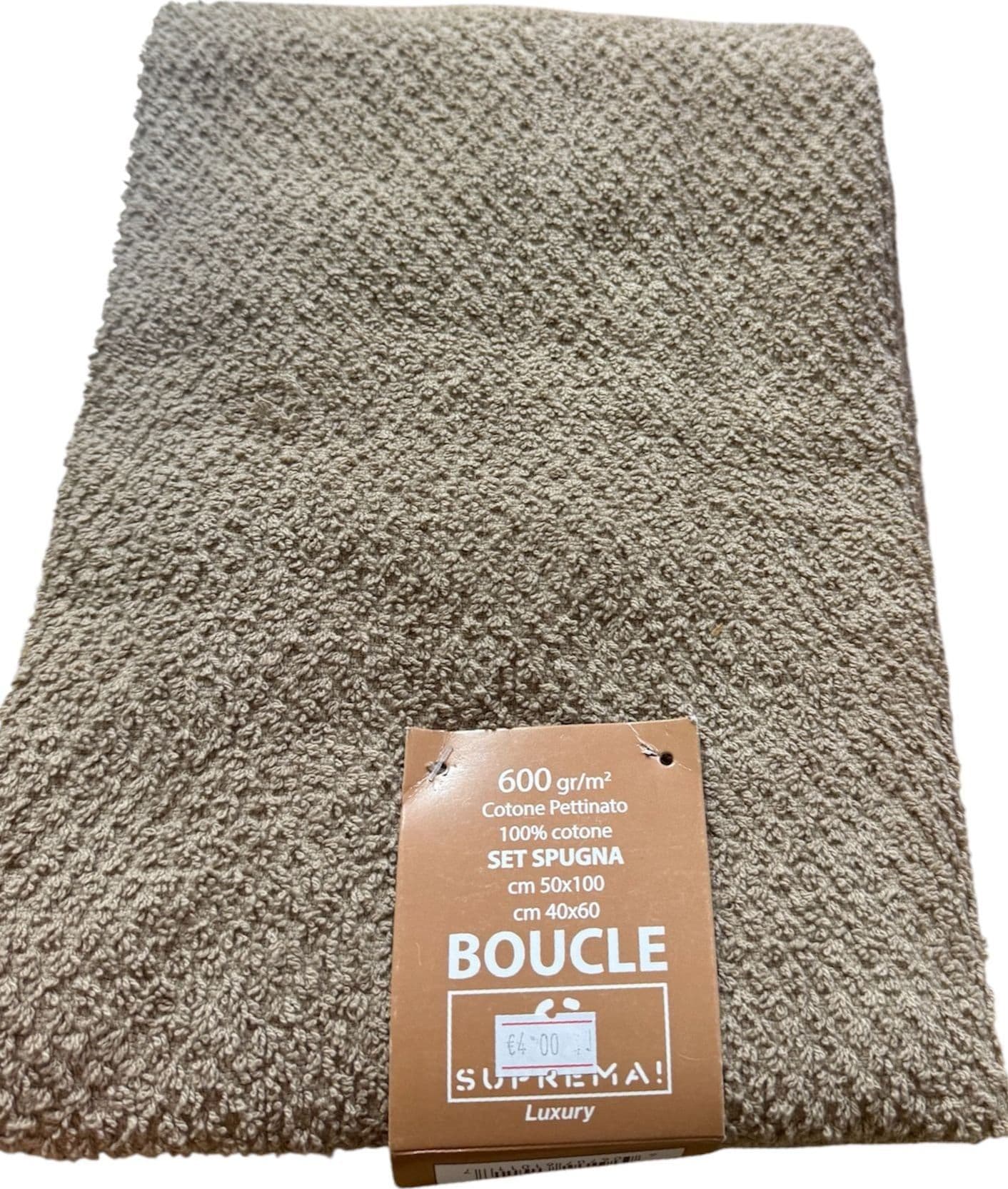 Set Asciugamani Suprema Bouclé 1+1 – 100% Cotone Pettinato, 600 gr/mq - 9