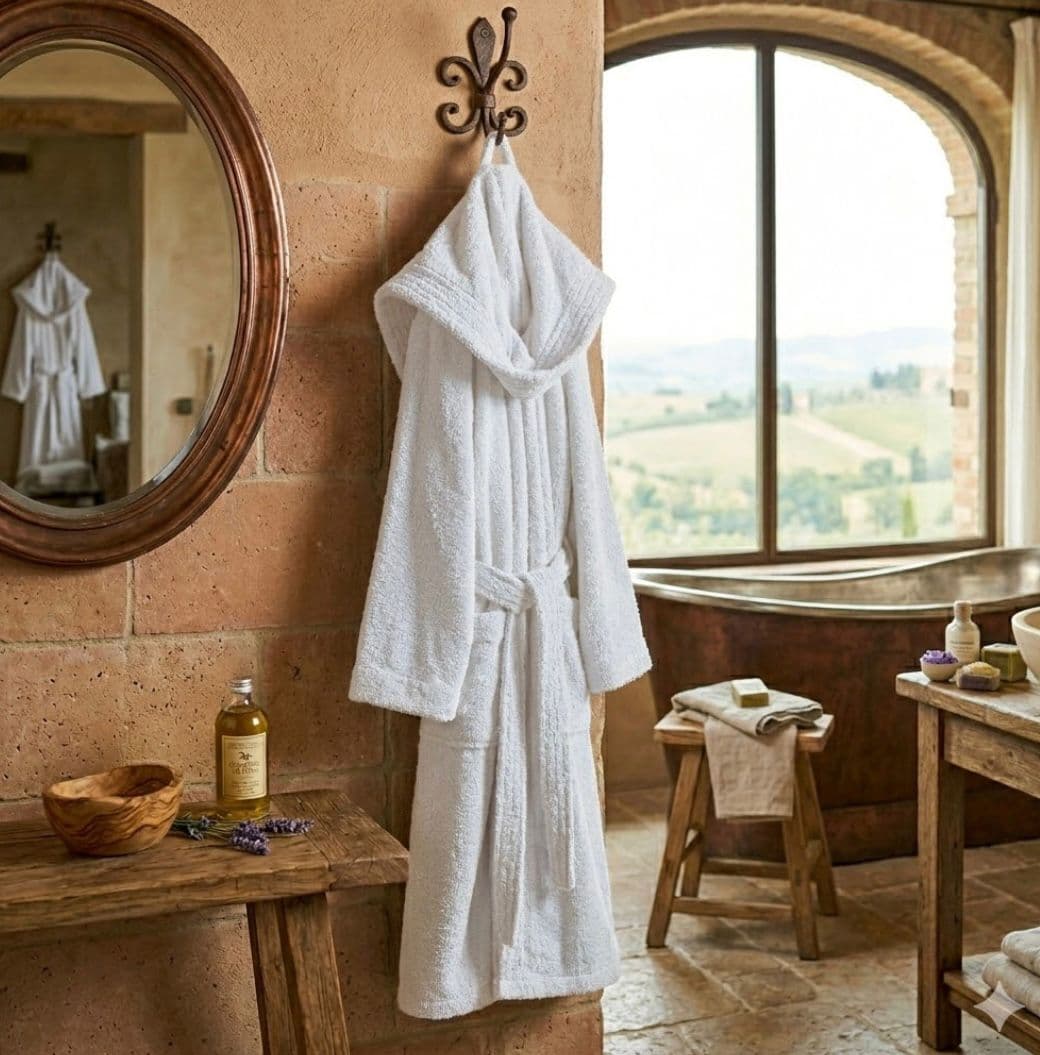 Accappatoio Mastro Bianco Twist in Spugna di Cotone 500 g/m² - 9