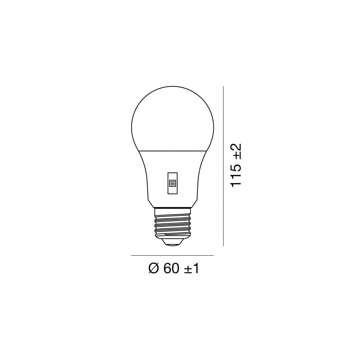 Lampadina Gea Led GLA6600 E27 LED 8W 160°CCT plastica - 3