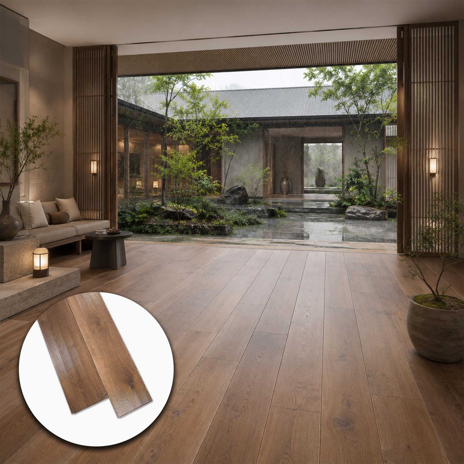 Parquet Prefinito in Noce Rustico Garbelotto Piallato Morciato Anticato Bisellato 4 Lati 14x150x2020 mm – Lotto 16 mq - 3