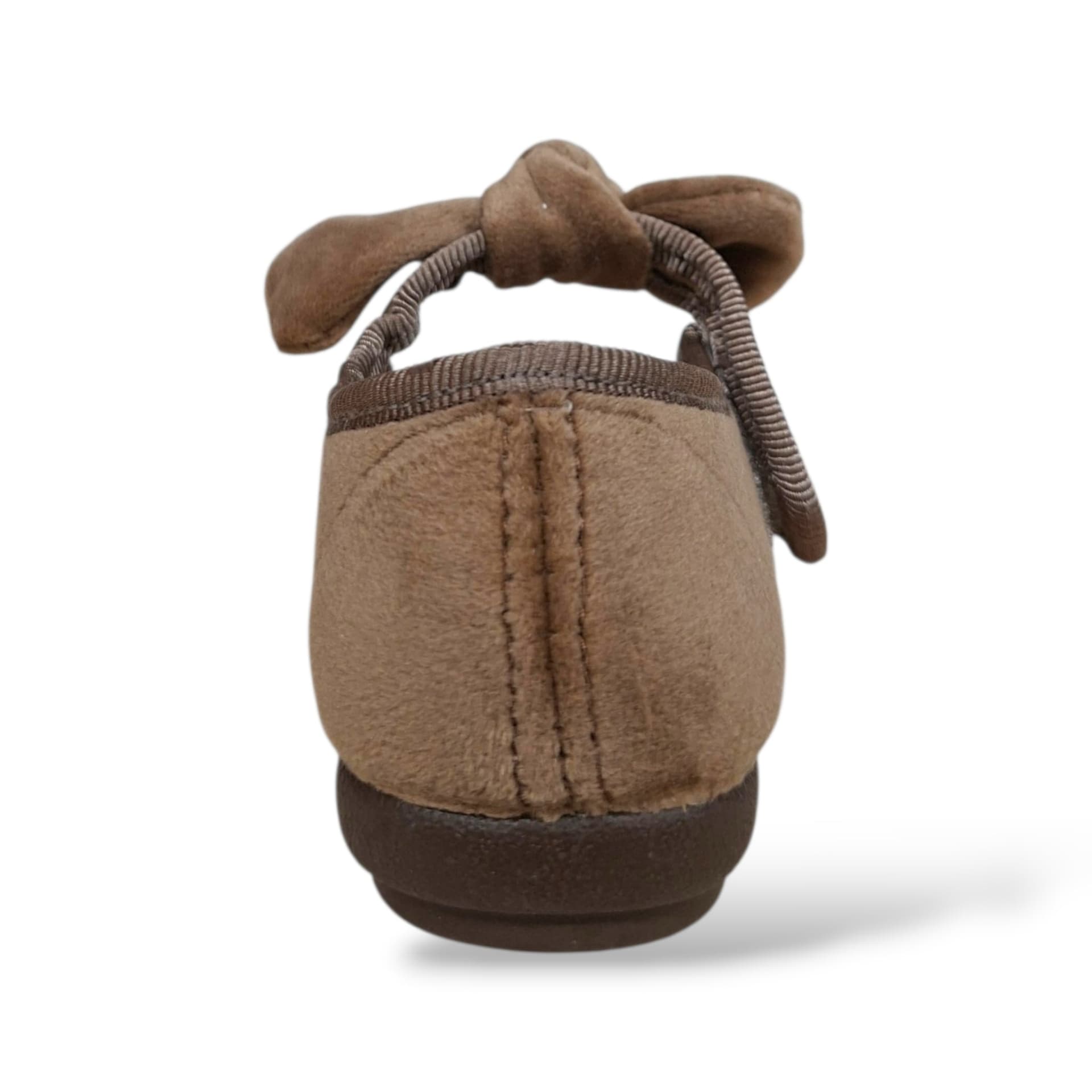 VUL-LADI Candy Ballerine Bambine Ragazze Beige | Taglia 22-37 | Velluto Fiocco Velcro | Scarpetteria Gica - 3