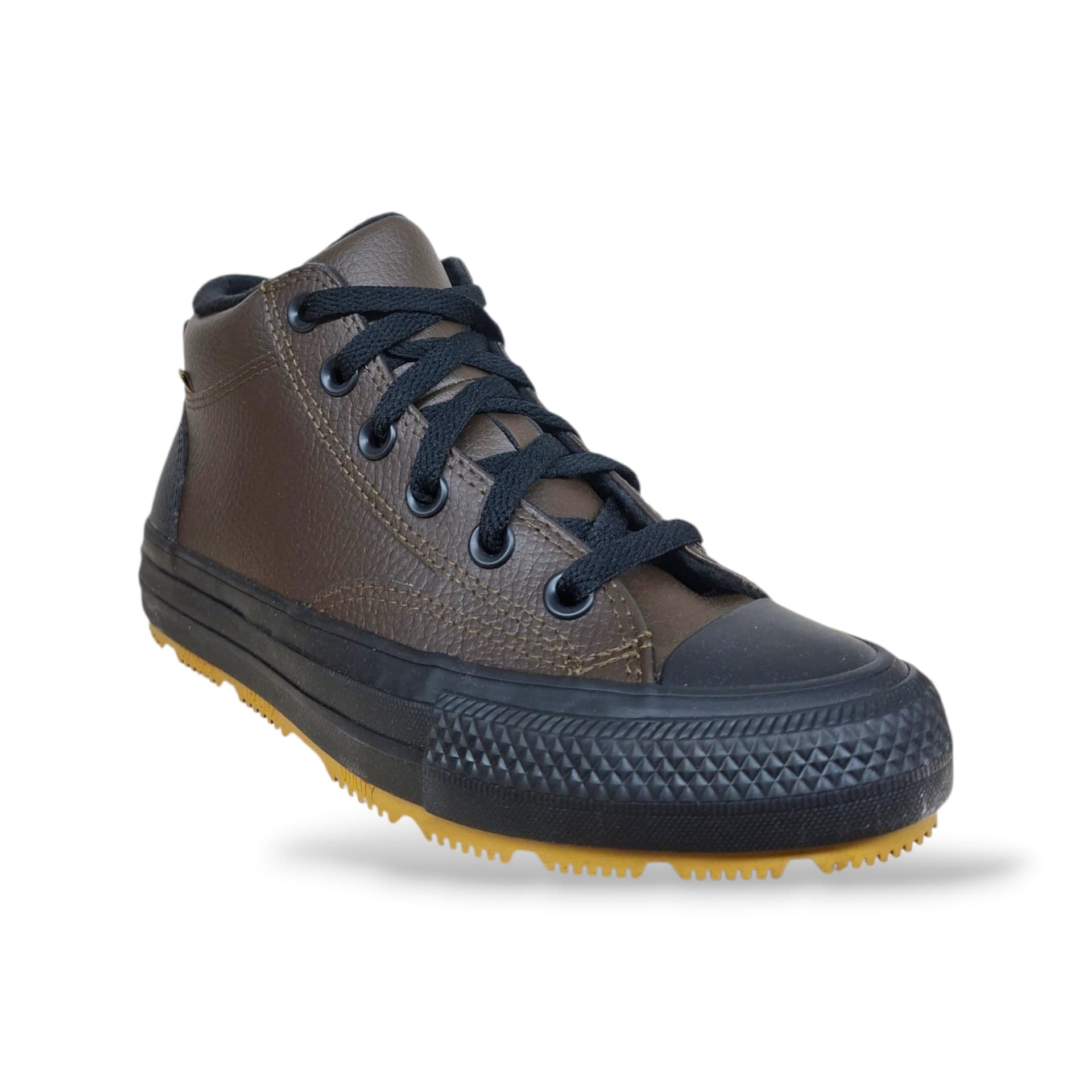 Converse Malden Street Boot Sneakers Ragazzi Marrone Nero | Taglia 36-40 | Tela Lacci | Scarpetteria Gica - 3