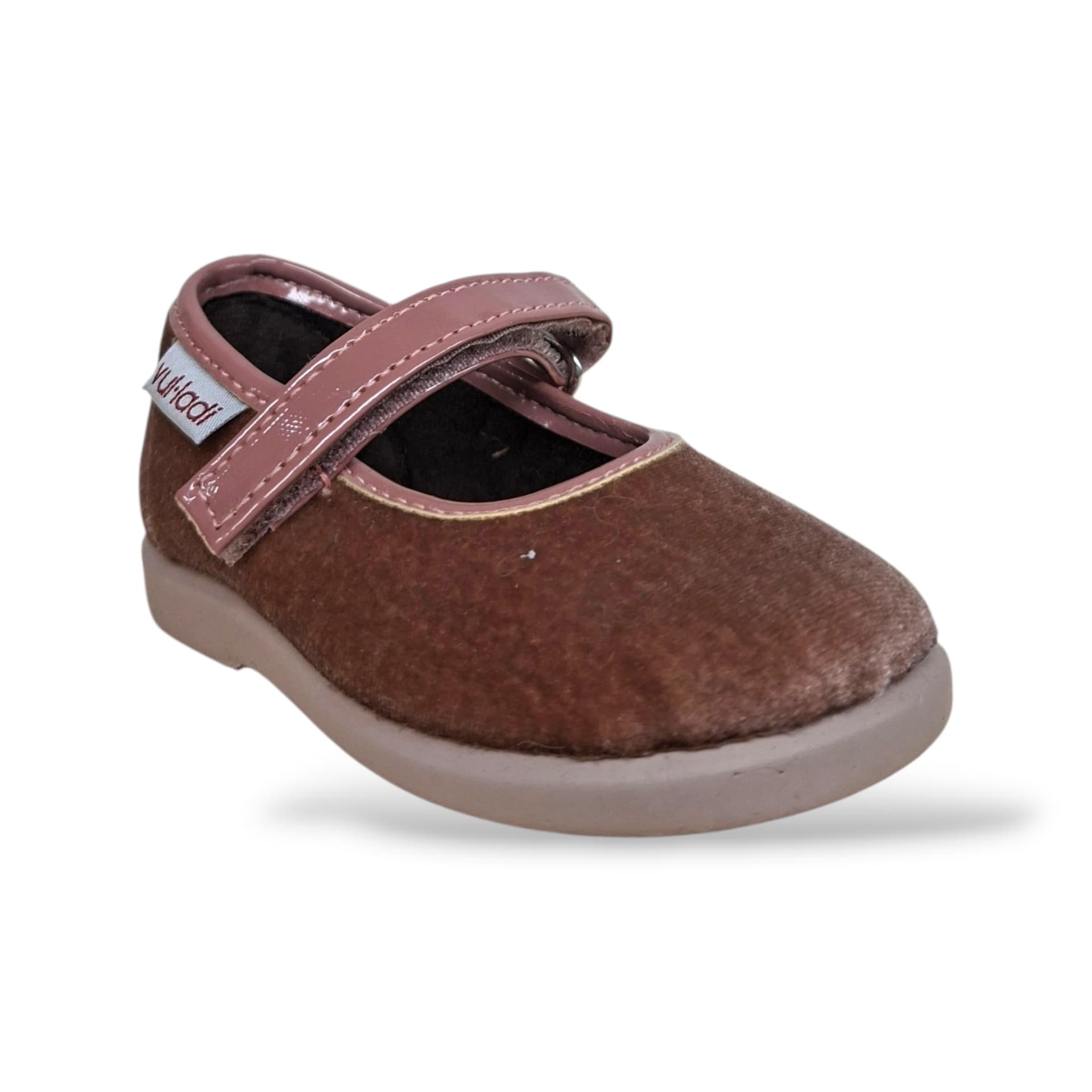 VUL-LADI Candy Ballerine Bambine Cipria | Taglia 19-22 | Velluto Velcro | Scarpetteria Gica - 2