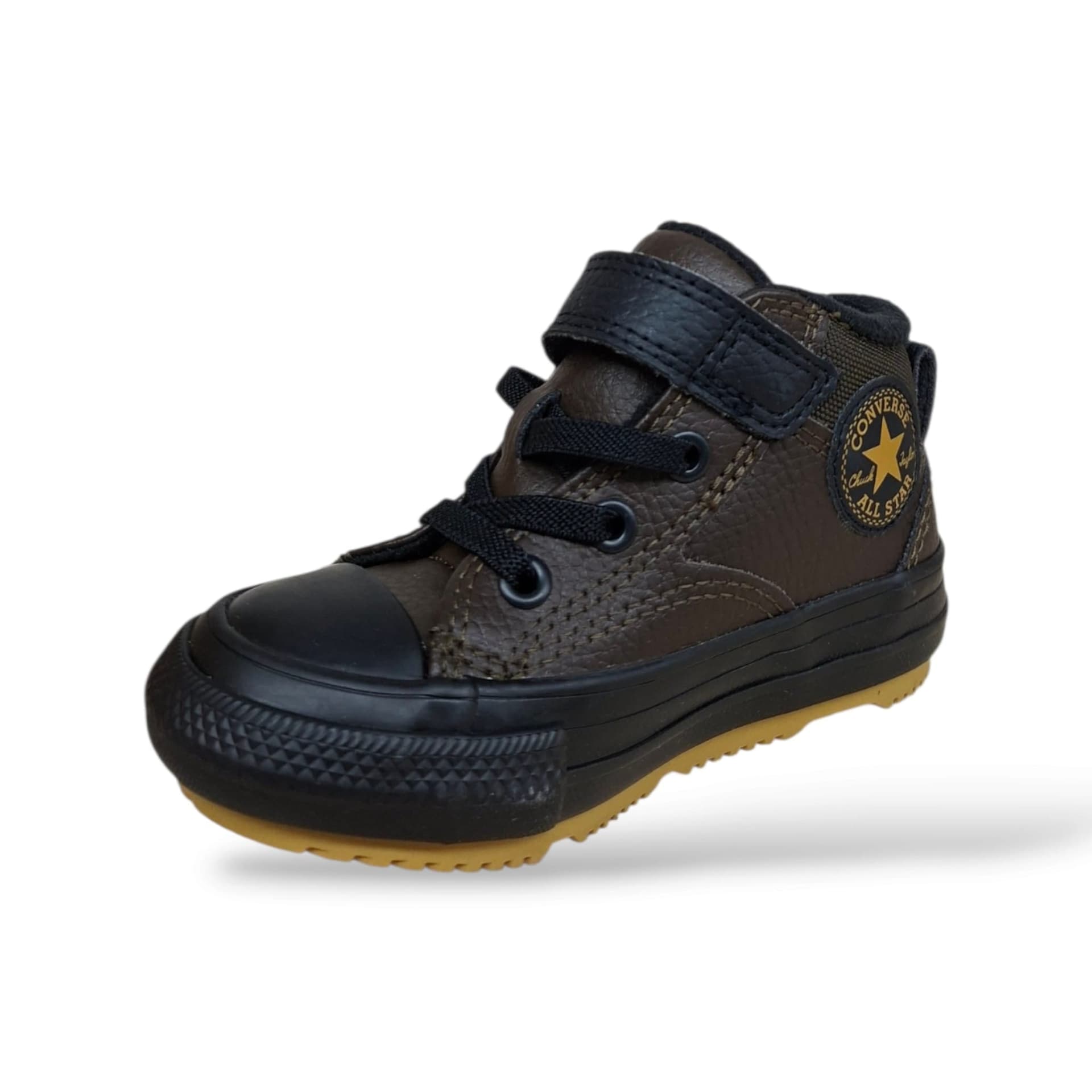 Scarpe sneakers Bambini e ragazzi converse malden street A18062C marrone-nero laccio elastico e velcro - 9