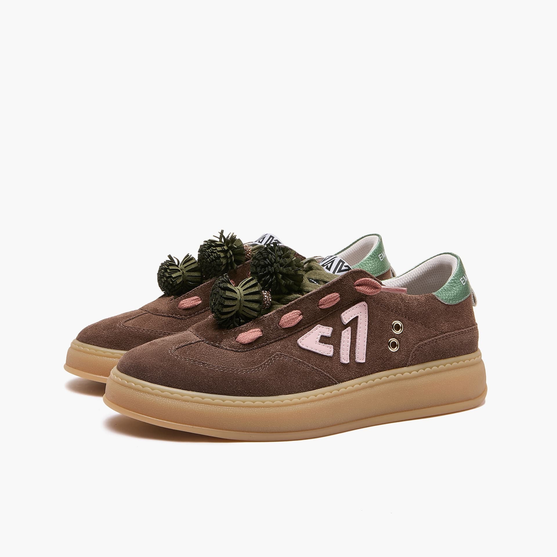 Emanuelle Vee sneakers donna Pixi in crosta dark brown 462P 105 10 P011 - 2