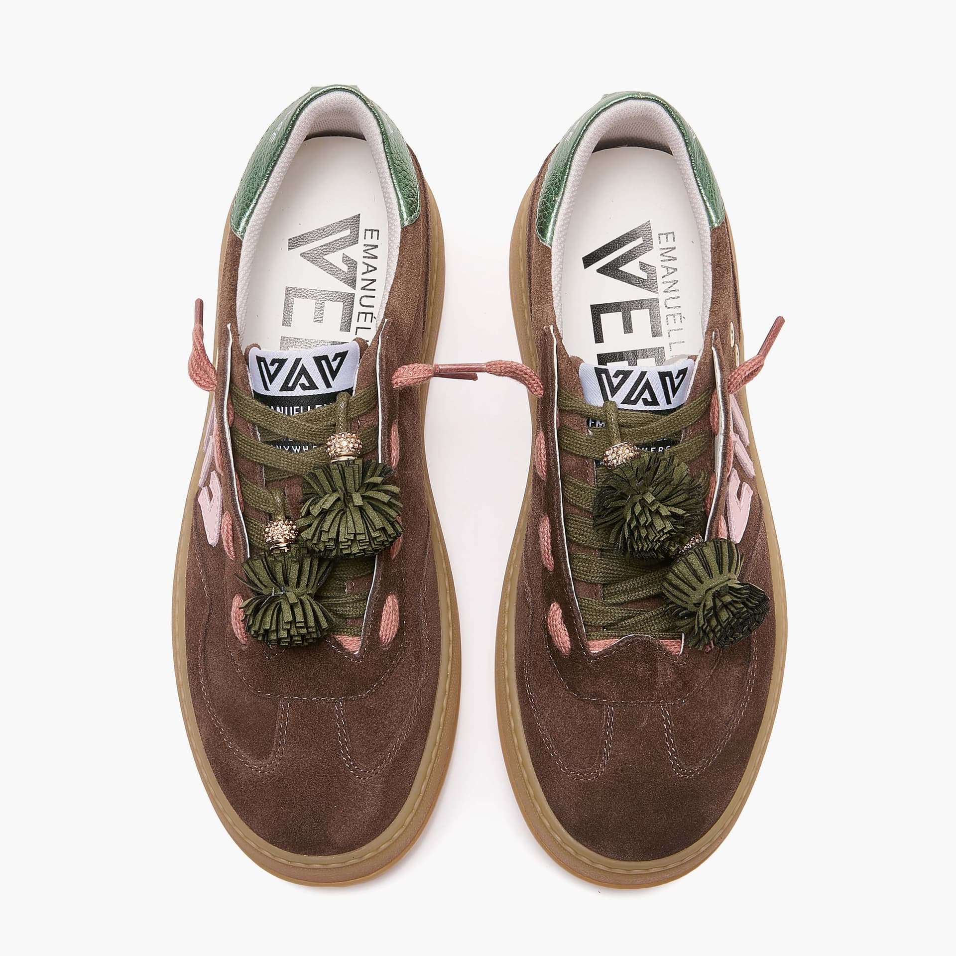 Emanuelle Vee sneakers donna Pixi in crosta dark brown 462P 105 10 P011 - 3
