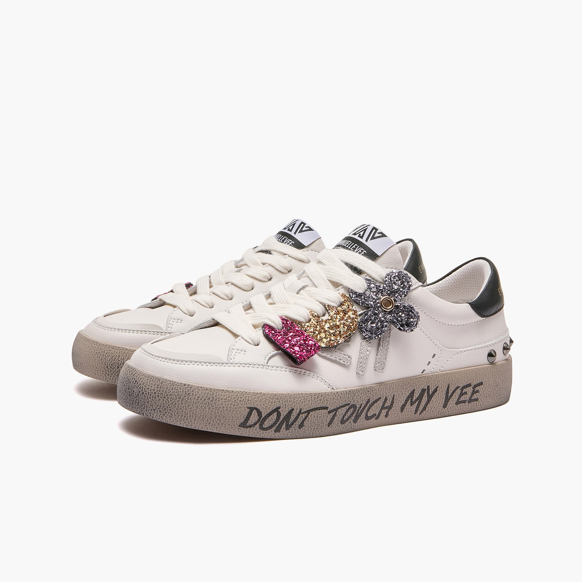 Emanuelle Vee sneakers donna Olivia in pelle ivory 462P 104 30 P003 - 2