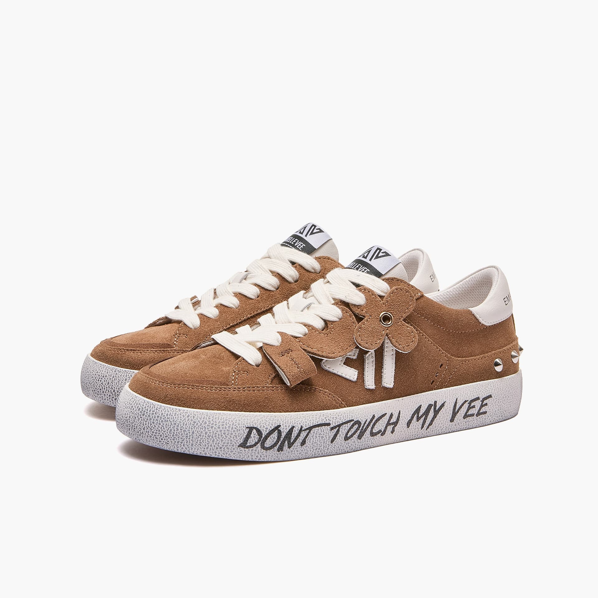 Emanuelle Vee sneakers donna Olivia in crosta taupe 462P 104 30 P011 - 2