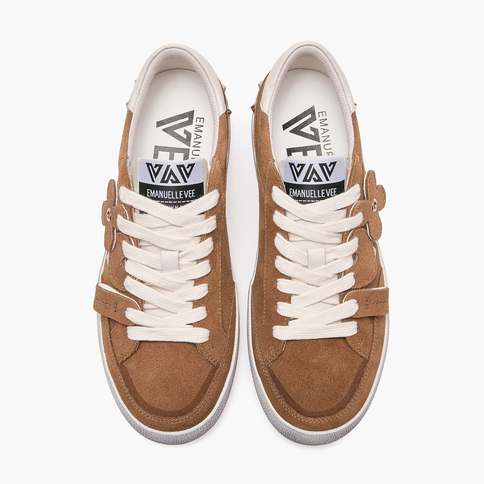 Emanuelle Vee sneakers donna Olivia in crosta taupe 462P 104 30 P011 - 3