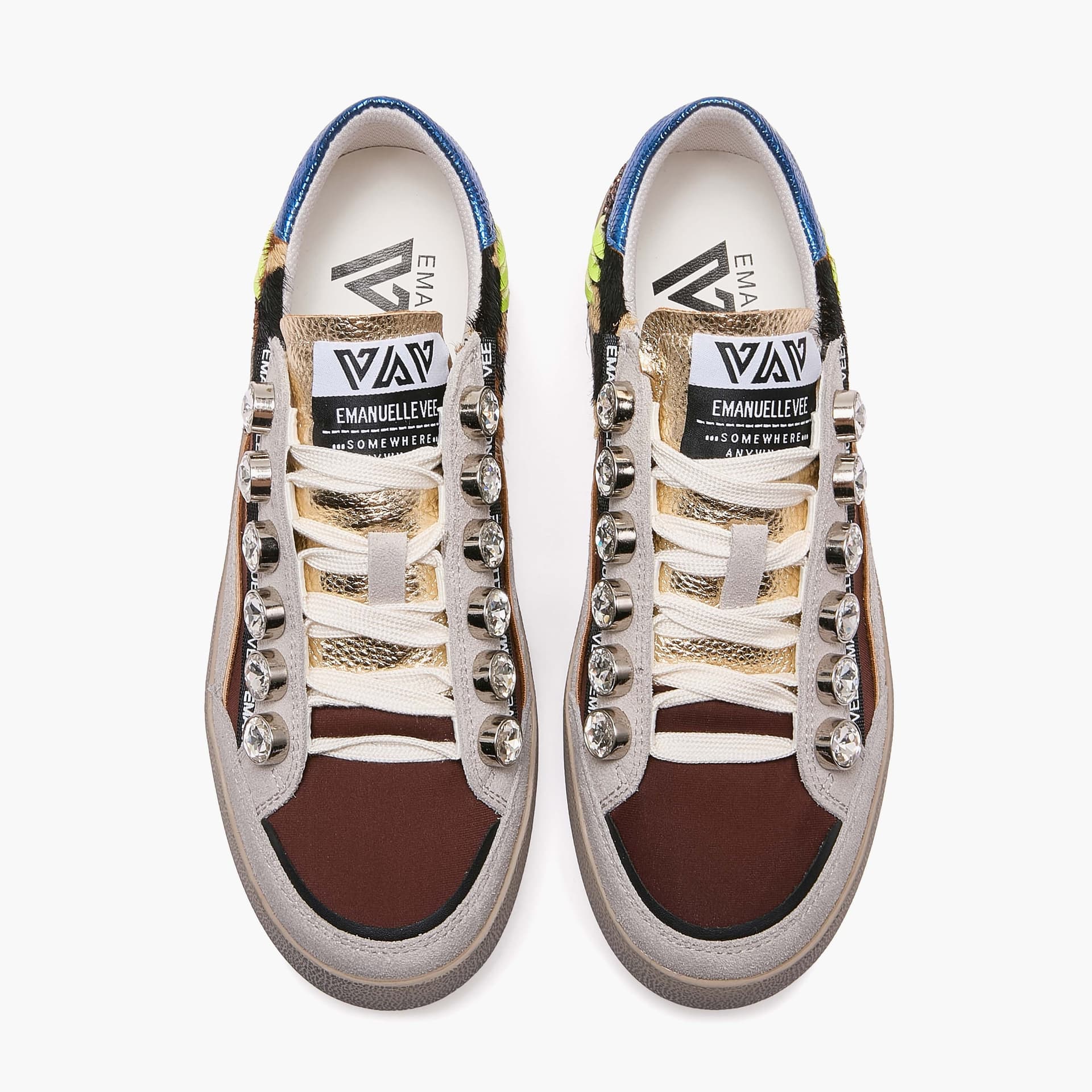Emanuelle Vee sneakers donna Olivia in crosta multi camouflage 462P 104 10 P011CB - 3