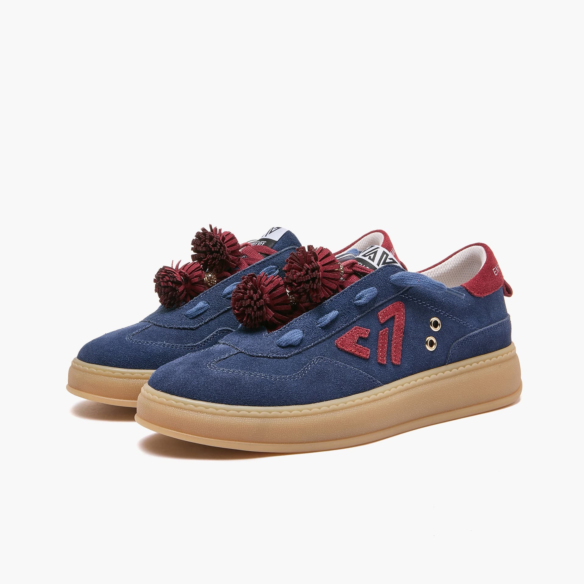 Emanuelle Vee sneakers donna Pixi in crosta blue 462P 105 10 P011 - 2