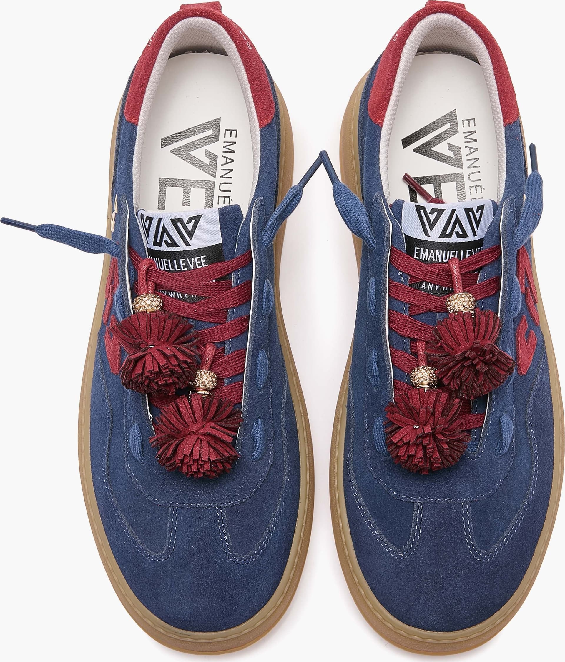 Emanuelle Vee sneakers donna Pixi in crosta blue 462P 105 10 P011 - 3
