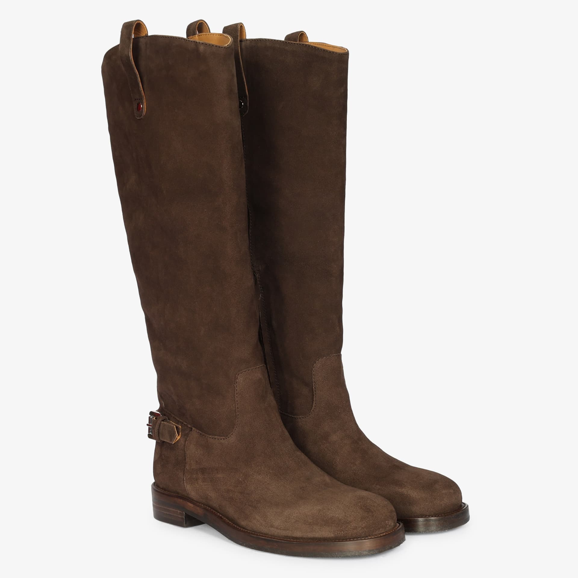 Emanuelle Vee stivali donna Royal Kobe in pelle scamosciata dark brown - 3