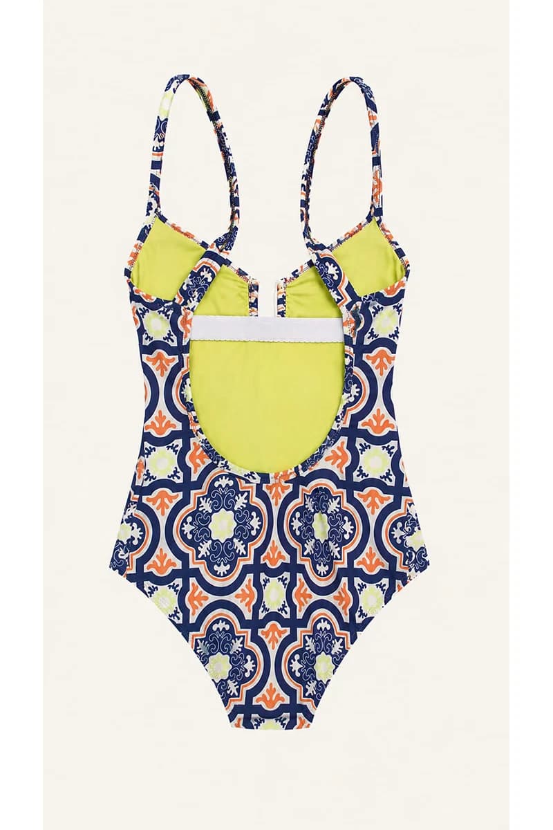 Costume intero fantasia scollo a V schiena | JUSTMINE - 4