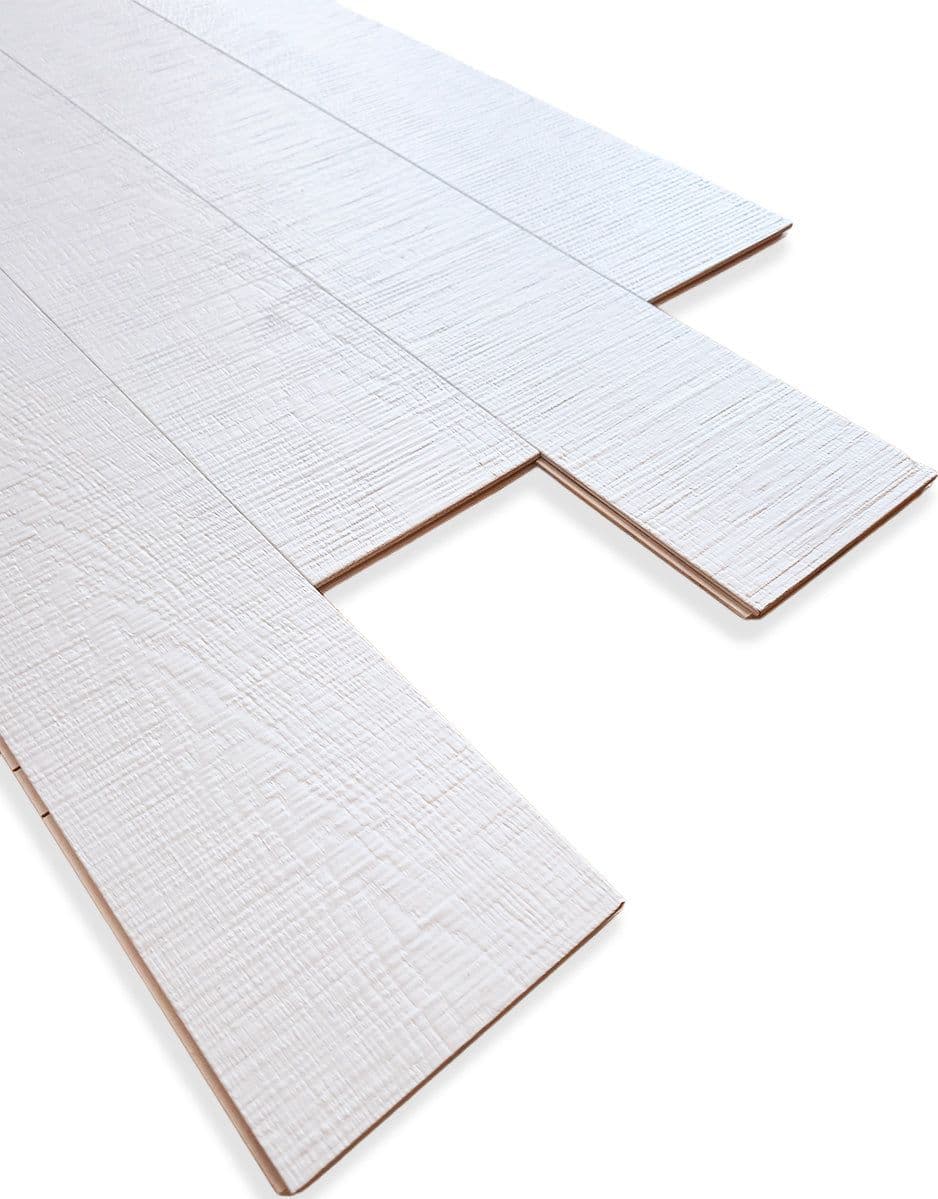 Parquet Prefinito in Rovere Gold Rustico Garbelotto Taglio a Sega Bianco Perla Bisellato 10x150x1630/1900 mm – Lotto 10 mq - 6