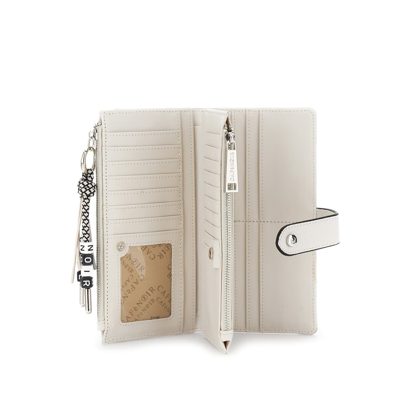 PORTAFOGLIO CON ZIP E IN SINTETICO EFFETTO PELLE ,CON TIRALAMPO  CHARM, COSTOLE - 2
