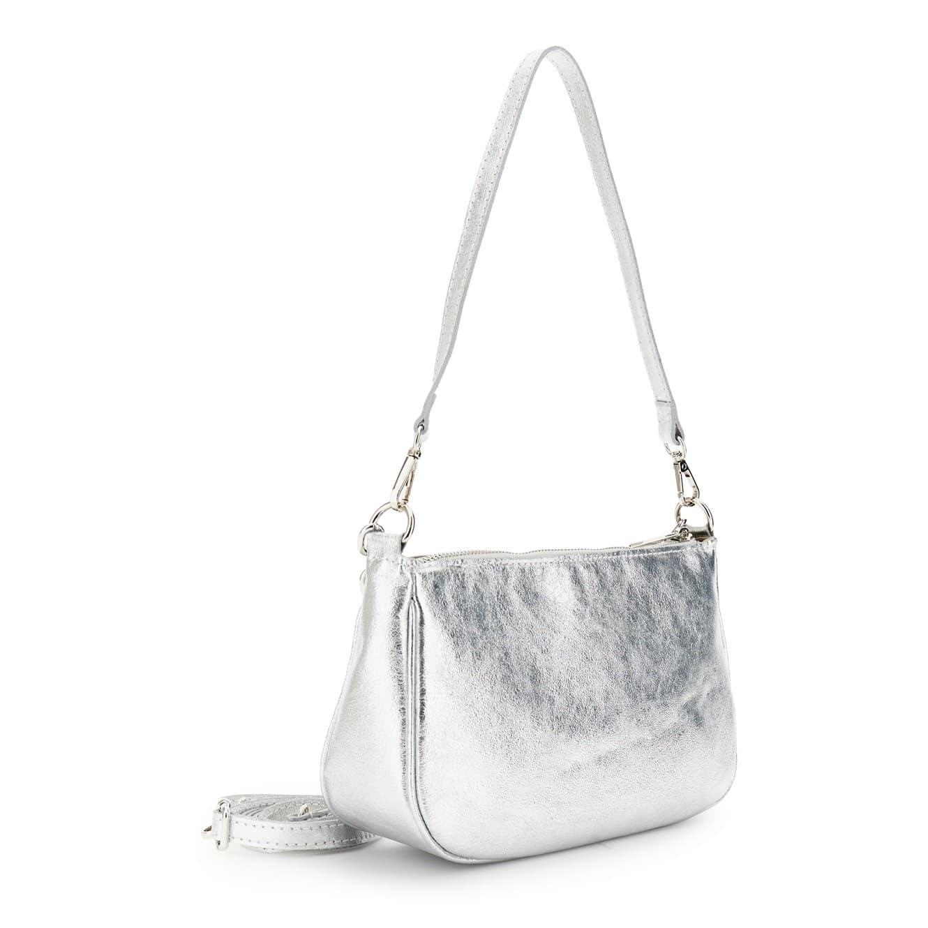 POCHETTE IN PELLE , TRACOLLA CON MOSCHETTONI E   MANICO IN CATE - 2