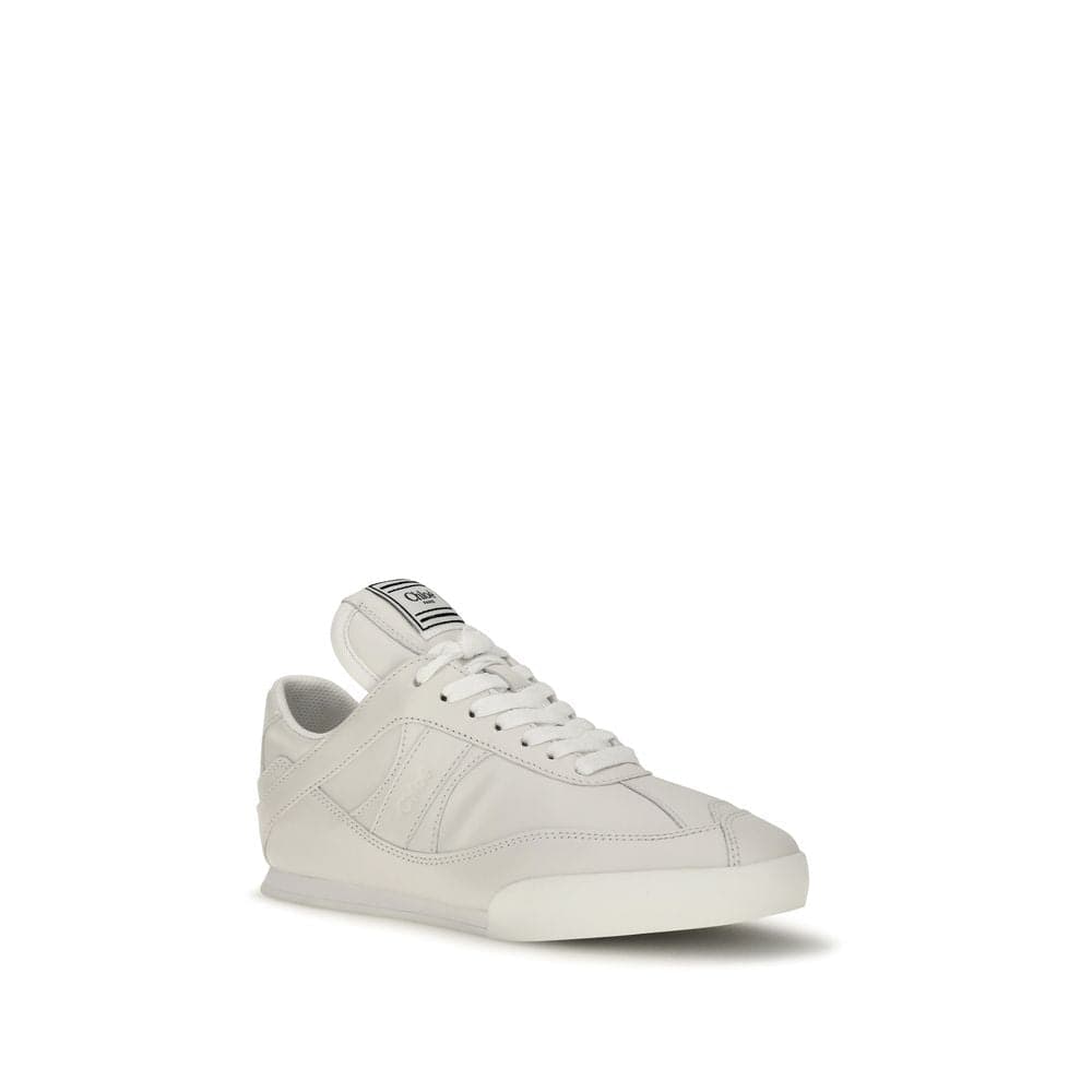 Chloé White Calf Leather Bos Taurus Athletic Sneakers - 2