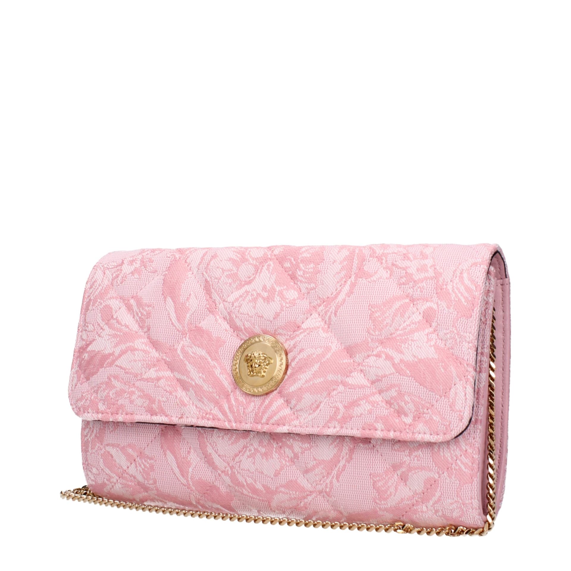 Versace Pink Fabric Clutch Bag - 2