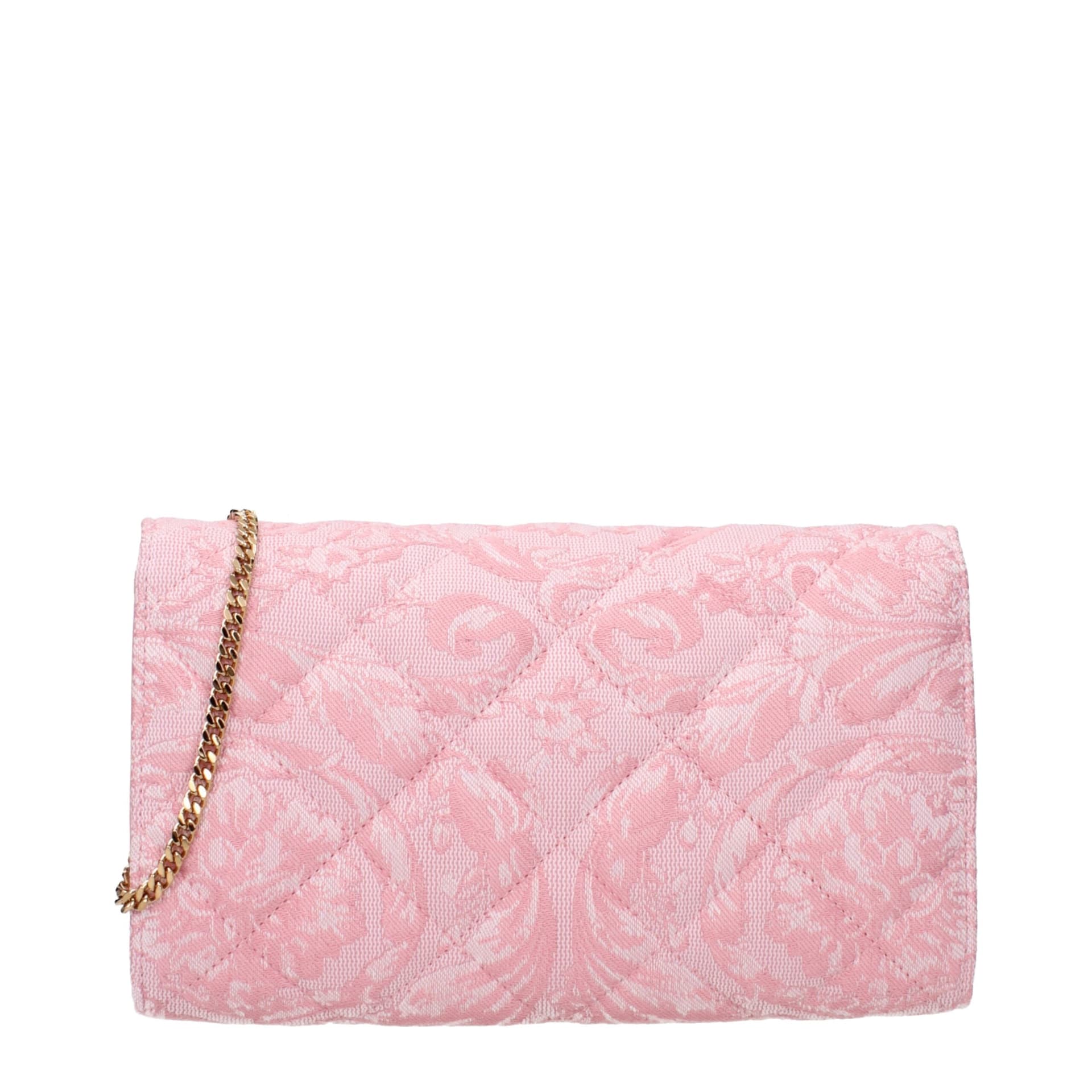 Versace Pink Fabric Clutch Bag - 3