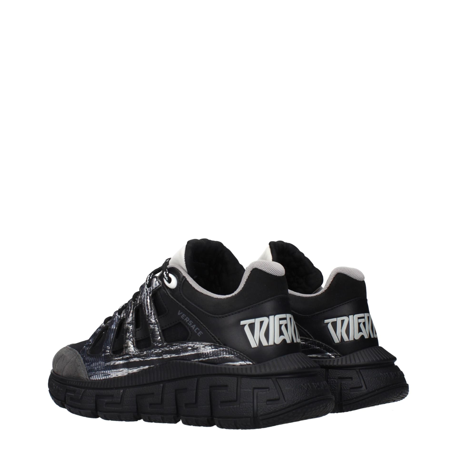 Versace Black Fabric Athletic Sneakers - 4