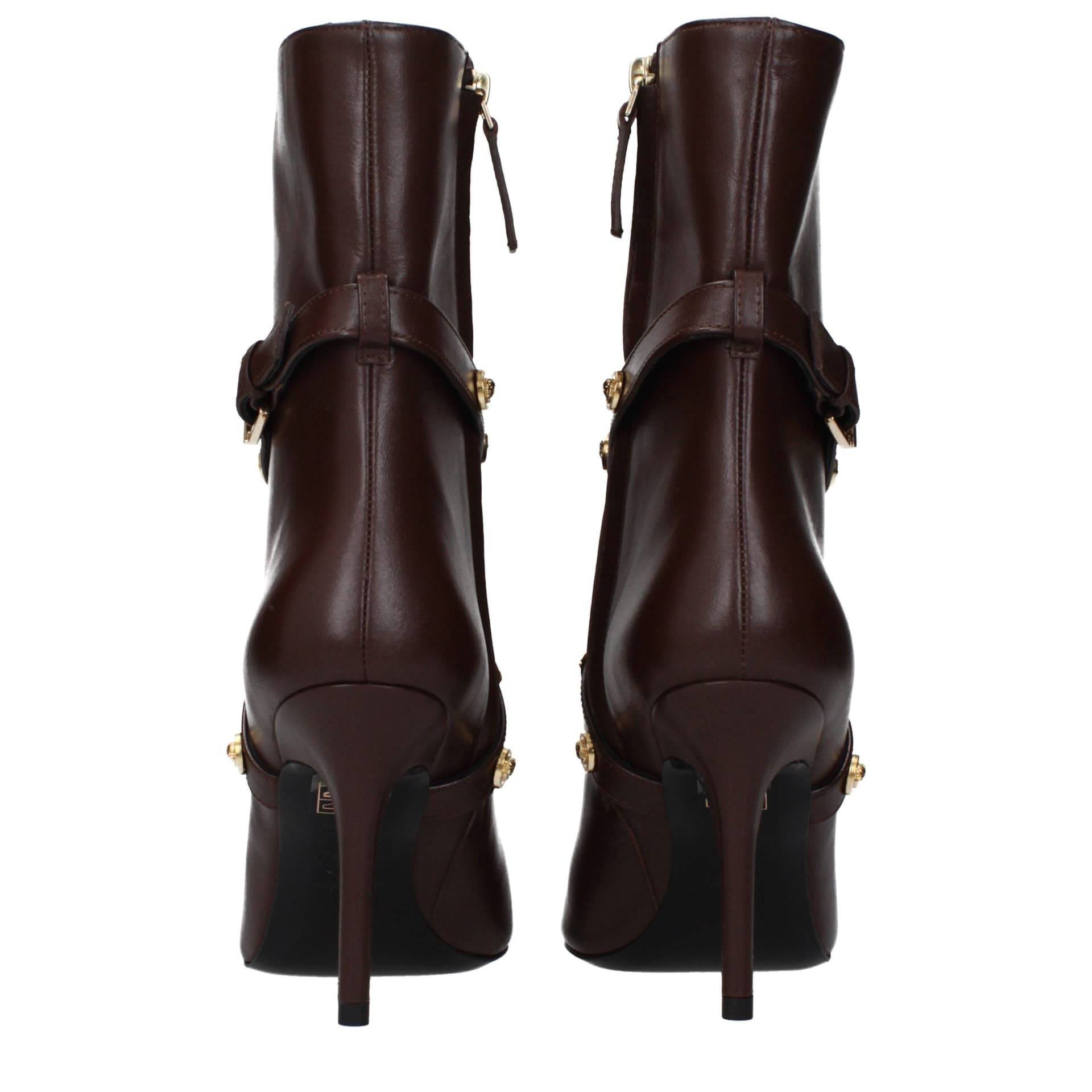 Versace Brown Leather Ankle Boots - 5