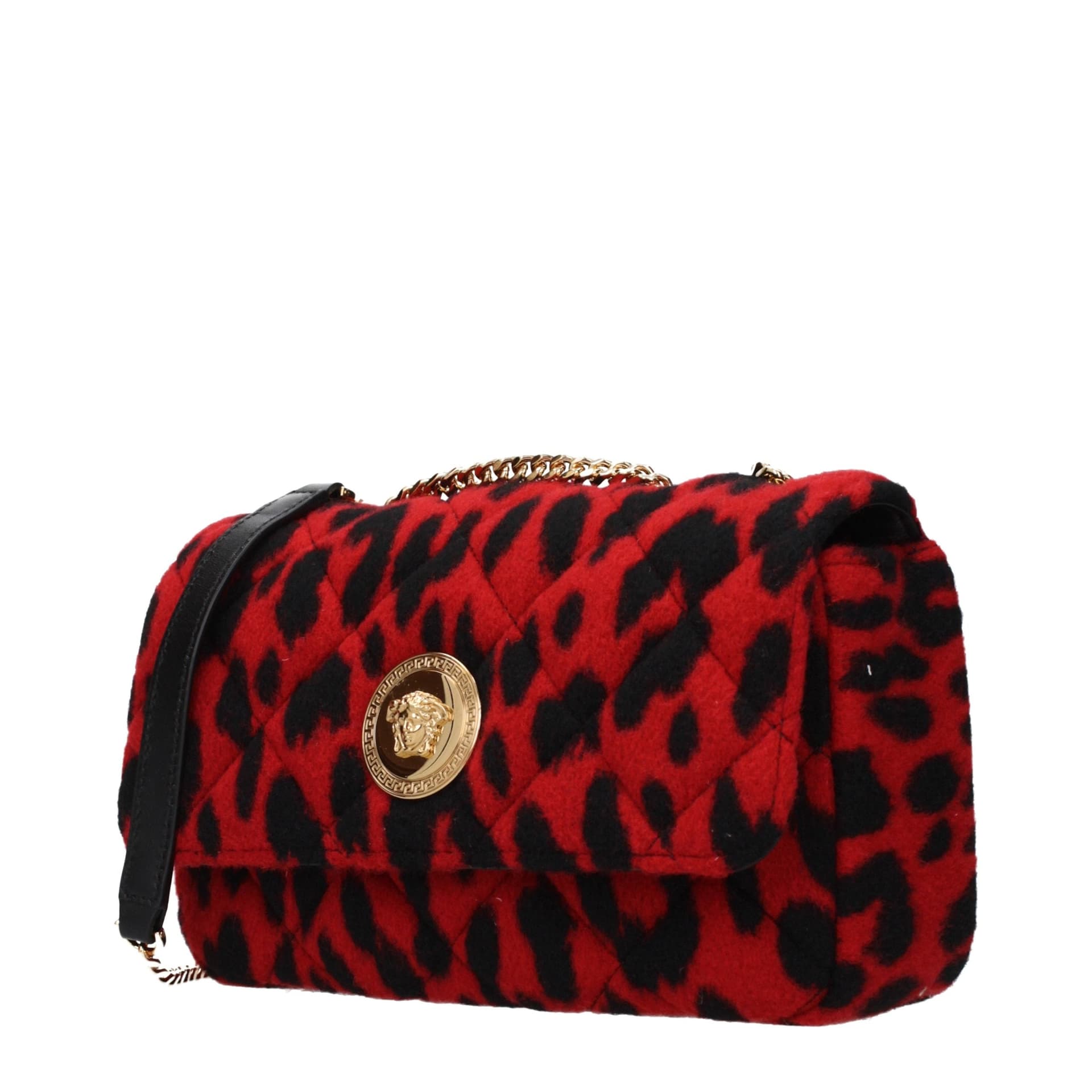 Versace Red Wool Shoulder Bag - 2