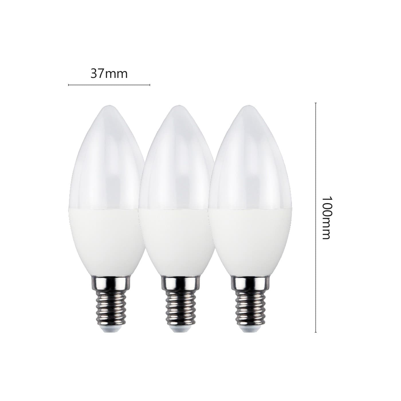 Alca Power C37 7W 220V 560LM 4000K E14 lampada mini oliva a led box da 3pz - 2