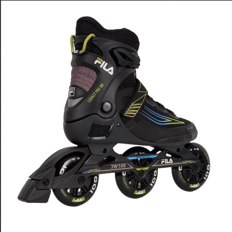 Pattini Inline FILA Legacy Pro 100 Uomo – 3 Ruote 100 mm ABEC 7 nero - verde - blu - 2