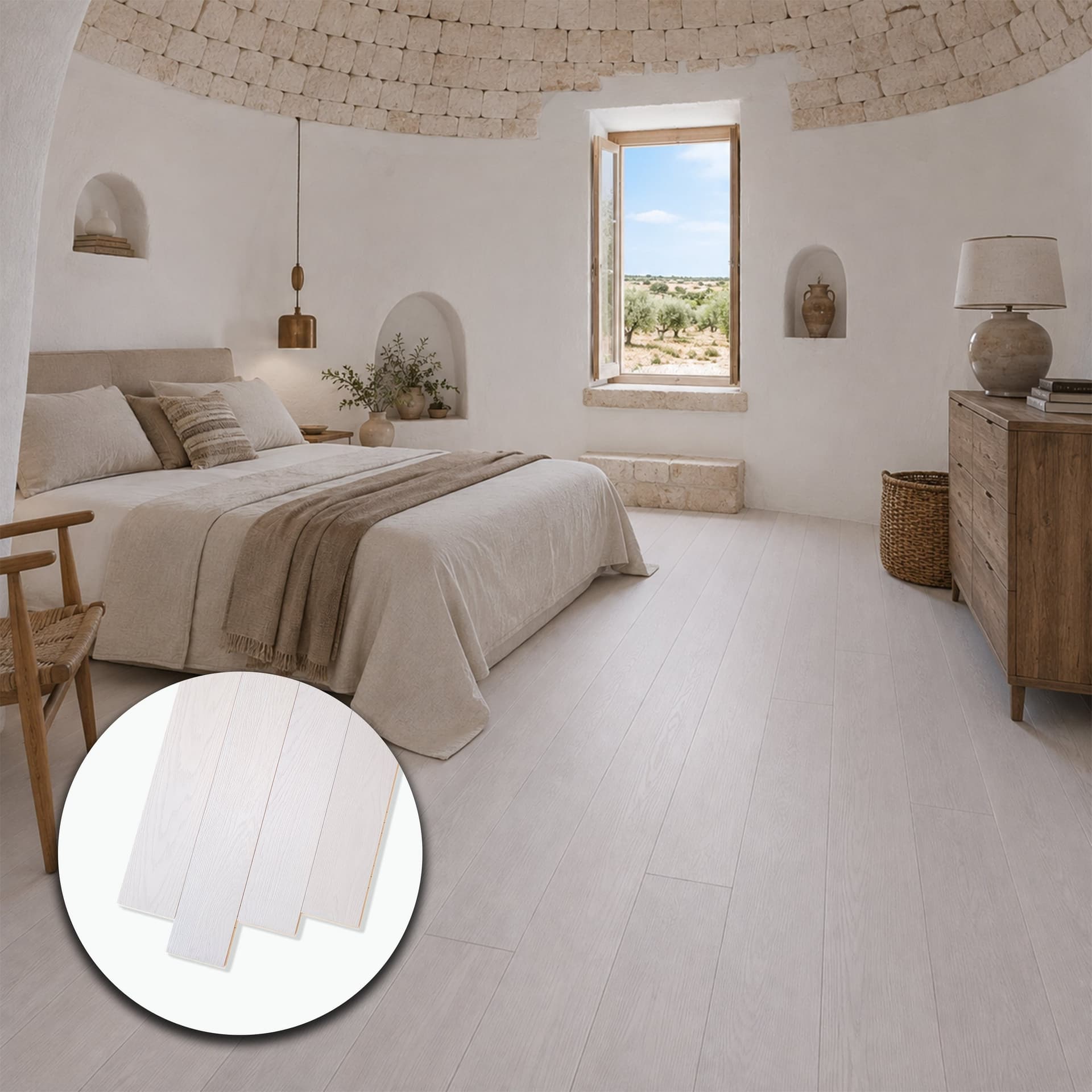 Parquet Prefinito in Rovere Gold Sbiancato Garbelotto Spazzolato Verniciato Bisellato 11x150x1600 mm – Lotto 12 mq - 3