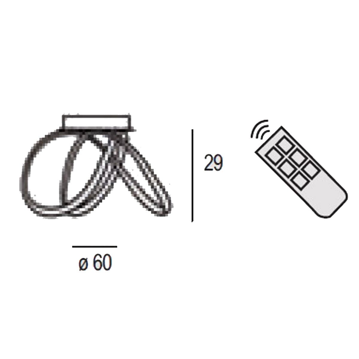 Plafoniera Promoingross DIZZY PL 60 2200LM LED CCT dimmerabile - 4